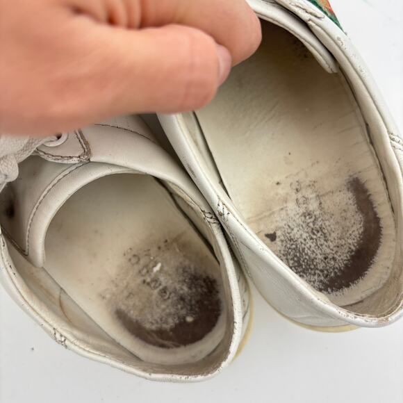 Gucci Ace Stripe Golden Bee Sneakers Women's 37.5 / 7.5 Old Money - Picture 10 of 13